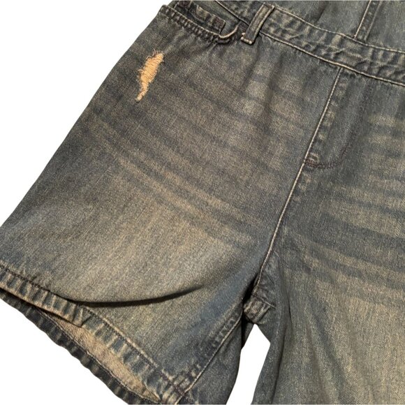 The Childrens Place-TCP-Girls Distressed Overalls-Shortalls-Blue-12-GUC - Picture 3 of 8